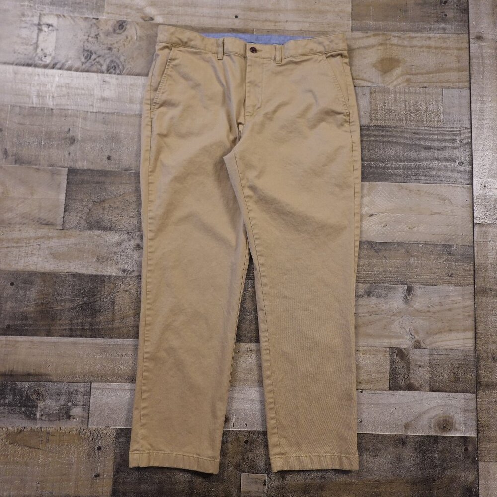 L.L. Bean Lakewashed Stretch Khakis Men’s 36x30 Khaki Tapered Athletic Fit